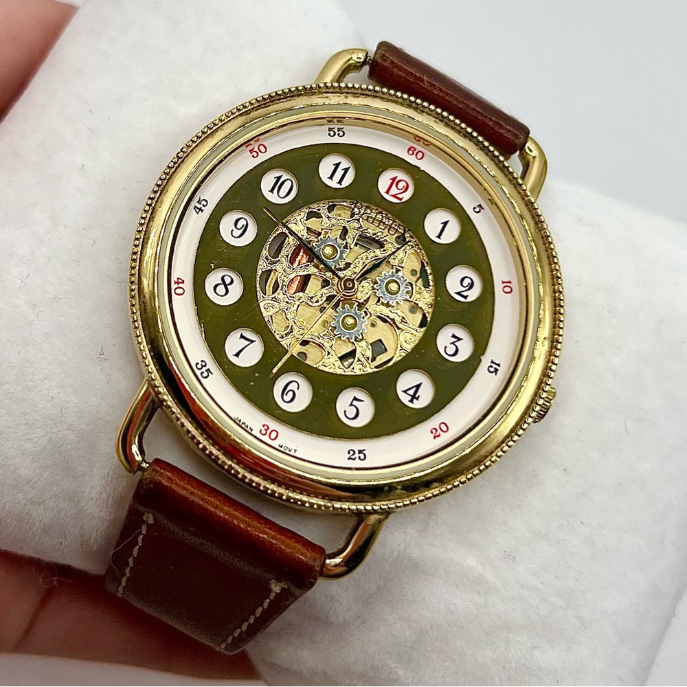 Vintage Brieux et Fils Express Skeleton Watch – Leather Strap
